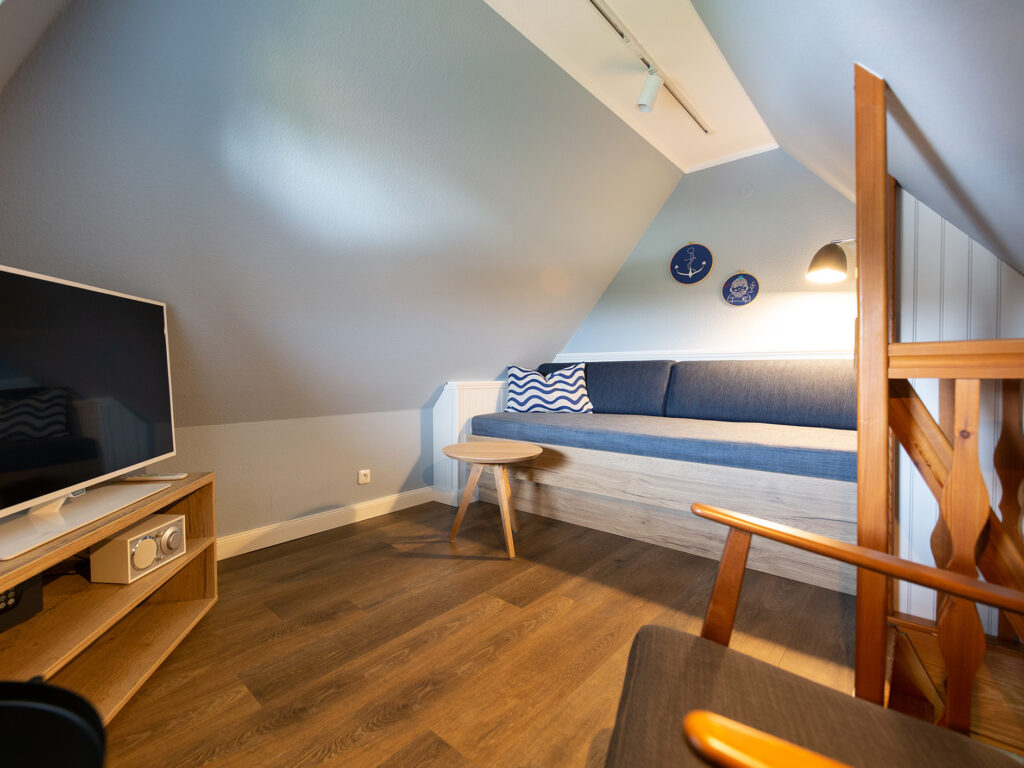 Blick in ein Doppelzimmer des Hotel Ual Öömrang Wiartshüs in Norddorf/Amrum